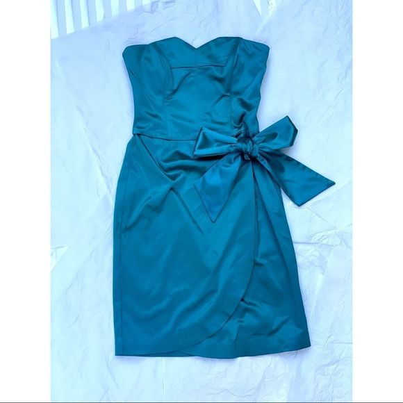 Evening Party Strapless Formal Satin Midi Dress REISS - Picture 1 of 6